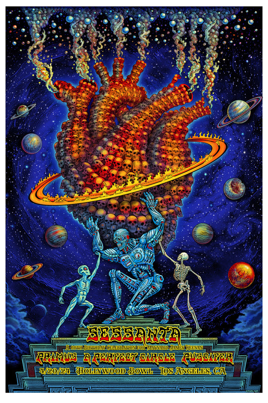Sessanta 420 Hollywood Bowl Concert Poster with Tool, Puscifer, Perfect Circle and Primus