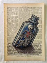 Vintage Dictionary page art