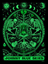 Sturgill Simpson aka JOHNNY BLUE SKIES Glow-In-the-dark Silkscreen Poster
