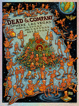 Dead at the Sphere 2025 FOIL tour poster