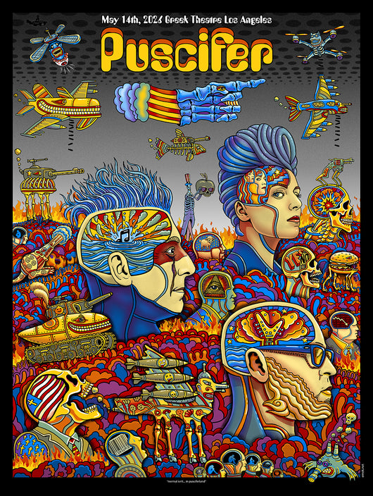 PUSCIFER- (yellow submarine) plus signed foil ticket