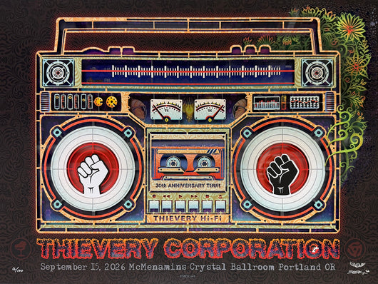 THIEVERY CORPORATION 30th Anniversary Lasercut with shimmer foil 